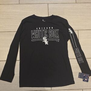 Chicago White Sox Black Long Sleeve Shirt, Size Large With Tags